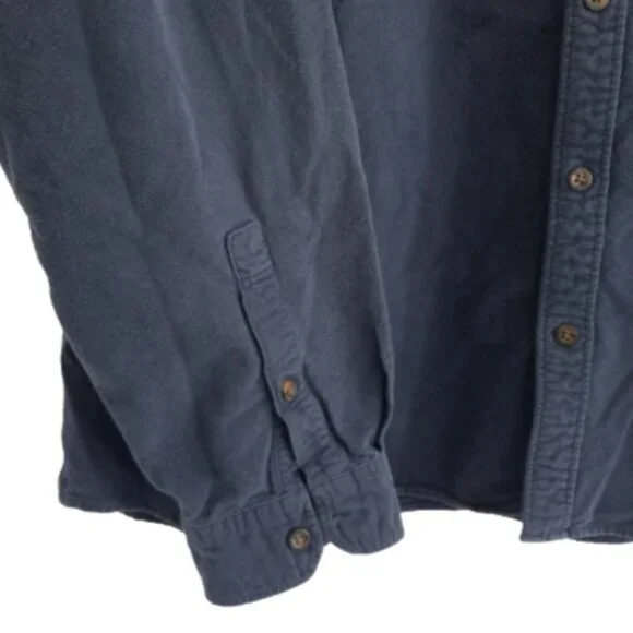 Eddie Bauer Flannel Shirt Men’s XXL Blue Heavy Button Up Outdoor Pockets EUC - Picture 11 of 16